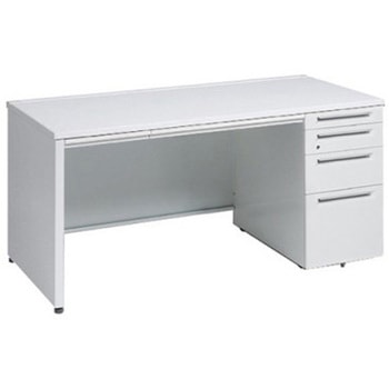 アドバンス 右片袖4段 中央引出し付(A3対応) コンセント対応タイプ パネル脚 オカムラ(岡村製作所)