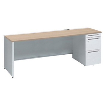 アドバンス 右片袖 中央引出し無 コンセント対応タイプ パネル脚 オカムラ(岡村製作所)