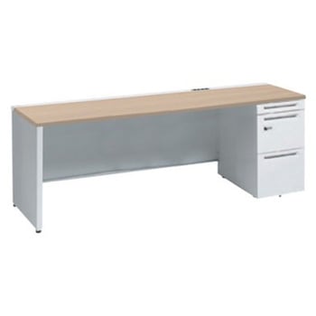 アドバンス 右片袖 中央引出し無 コンセント対応 ダイヤル錠タイプ パネル脚 オカムラ(岡村製作所)