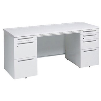 アドバンス 両袖机 4段 中央引出し付(A3対応) コンセント対応タイプ オカムラ(岡村製作所)