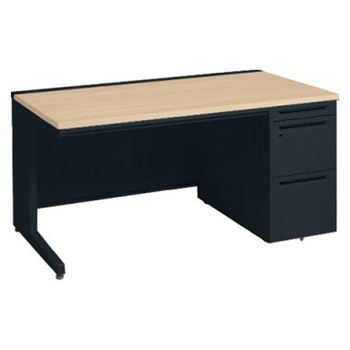 アドバンス 右片袖 中央引出し付(A3対応) 標準タイプ L脚 オカムラ(岡村製作所)