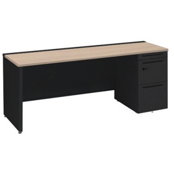 アドバンス 右片袖 中央引出し無 スタンダード ダイヤル錠タイプ パネル脚 オカムラ(岡村製作所)