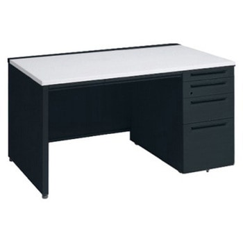 アドバンス 右片袖4段 中央引出し付(A3対応) コンセント対応タイプ パネル脚 オカムラ(岡村製作所)