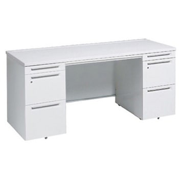 アドバンス 両袖机 中央引出し付(A3対応) コンセント対応タイプ オカムラ(岡村製作所)