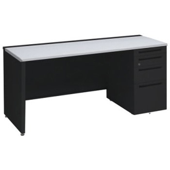 アドバンス 右片袖4段 中央引出し無 標準タイプ パネル脚 オカムラ(岡村製作所)