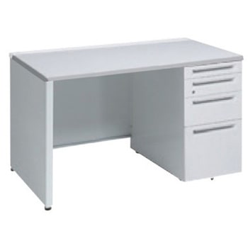 アドバンス 右片袖4段 中央引出し無 標準タイプ パネル脚 オカムラ(岡村製作所)