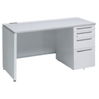 アドバンス 右片袖4段 中央引出し無 コンセント対応タイプ パネル脚 オカムラ(岡村製作所)