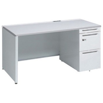 アドバンス 右片袖 中央引出し無 コンセント対応 ダイヤル錠タイプ パネル脚 オカムラ(岡村製作所)