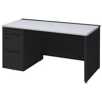 アドバンス 左片袖 中央引出し無 コンセント対応 ダイヤル錠タイプ パネル脚 オカムラ(岡村製作所)