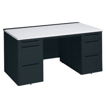 アドバンス 両袖机 3段B5 中央引出し付(A3対応) スタンダードタイプ オカムラ(岡村製作所)