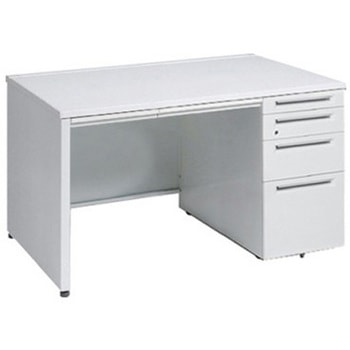 アドバンス 右片袖4段 中央引出し付(A3対応) コンセント対応タイプ パネル脚 オカムラ(岡村製作所)