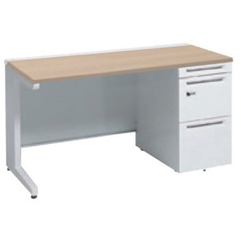 アドバンス 右片袖 中央引出し無 標準タイプ ダイヤル錠タイプ L脚 オカムラ(岡村製作所)