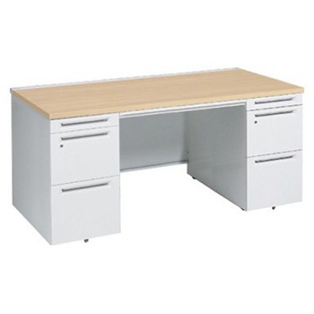 アドバンス 両袖机 中央引出し付(A3対応) スタンダードタイプ オカムラ(岡村製作所)