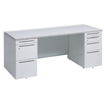 アドバンス 両袖机 4段 中央引出し無 スタンダードタイプ オカムラ(岡村製作所)