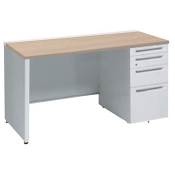 アドバンス 右片袖4段 中央引出し無 標準タイプ パネル脚 オカムラ(岡村製作所)