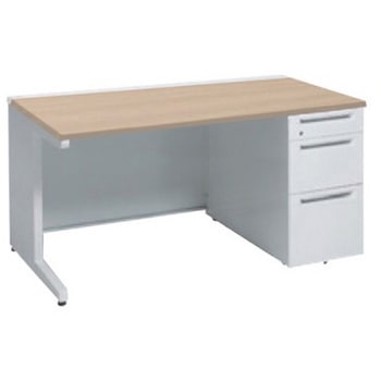 アドバンス 右片袖3段B5 中央引出し無 標準タイプ L脚 オカムラ(岡村製作所)