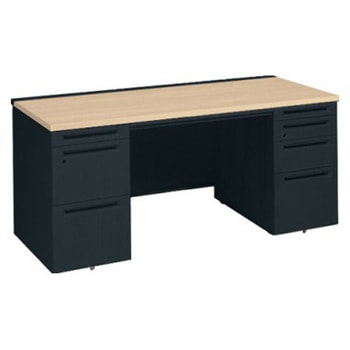 アドバンス 両袖机 4段 中央引出し付(A3対応) コンセント対応タイプ オカムラ(岡村製作所)