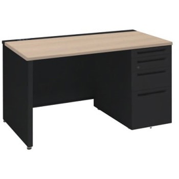 アドバンス 右片袖4段 中央引出し無 コンセント対応タイプ パネル脚 オカムラ(岡村製作所)