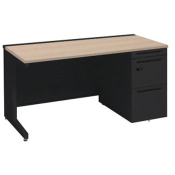 アドバンス 右片袖 中央引出し無 標準タイプ ダイヤル錠タイプ L脚 オカムラ(岡村製作所)