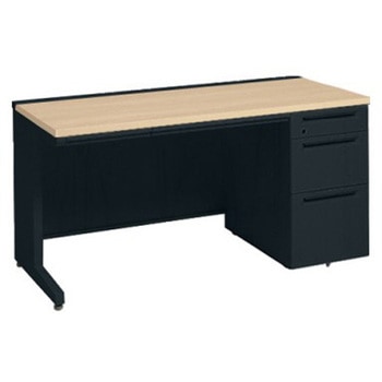 アドバンス 右片袖3段B5 中央引出し付(A3対応) コンセント対応タイプ L脚 オカムラ(岡村製作所)