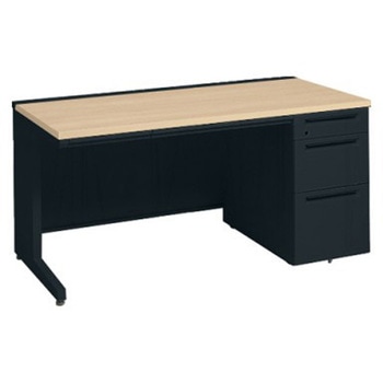 アドバンス 右片袖3段B5 中央引出し付(A3対応) コンセント対応タイプ L脚 オカムラ(岡村製作所)