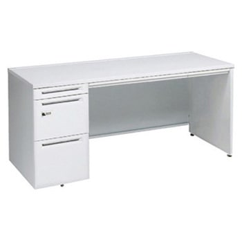 アドバンス 左片袖 中央引出し付(A3対応) コンセント対応タイプ ダイヤル錠タイプ パネル脚 オカムラ(岡村製作所)