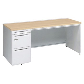 アドバンス 左片袖 中央引出し付(A3対応) コンセント対応タイプ ダイヤル錠タイプ パネル脚 オカムラ(岡村製作所)