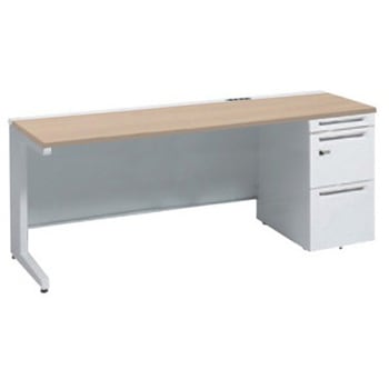 アドバンス 右片袖 中央引出し無 コンセント対応 ダイヤル錠タイプ L脚 オカムラ(岡村製作所)