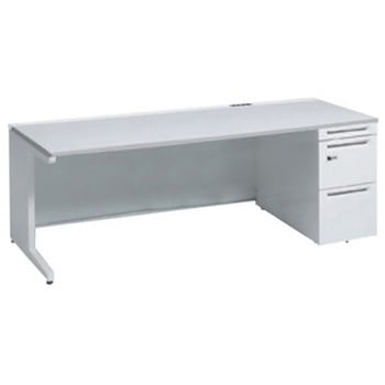 アドバンス 右片袖 中央引出し無 コンセント対応 ダイヤル錠タイプ L脚 オカムラ(岡村製作所)