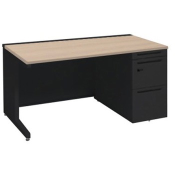 アドバンス 右片袖 中央引出し無 標準タイプ ダイヤル錠タイプ L脚 オカムラ(岡村製作所)