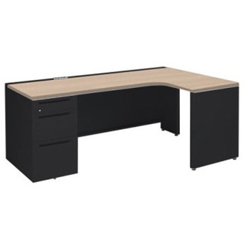 アドバンス L型右用左片袖3段B5引出無 配線カバーコンセント対応タイプ オカムラ(岡村製作所)