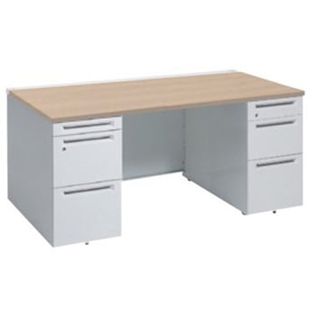 アドバンス 両袖机 3段B5 中央引出し無 スタンダードタイプ オカムラ(岡村製作所)