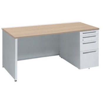 アドバンス 右片袖4段 中央引出し無 標準タイプ パネル脚 オカムラ(岡村製作所)