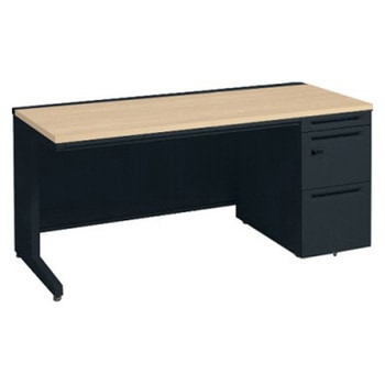 アドバンス 右片袖 中央引出し付(A3対応) コンセント対応タイプ ダイヤル錠タイプ L脚 オカムラ(岡村製作所)