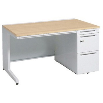 アドバンス 右片袖 中央引出し付(A3対応) コンセント対応タイプ ダイヤル錠タイプ L脚 オカムラ(岡村製作所)