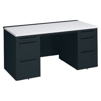 アドバンス 両袖机 3段B5 中央引出し付(A3対応) コンセント対応タイプ オカムラ(岡村製作所)