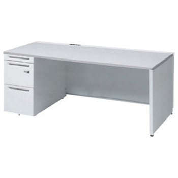 アドバンス 左片袖 中央引出し無 コンセント対応 ダイヤル錠タイプ パネル脚 オカムラ(岡村製作所)