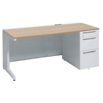 アドバンス 右片袖3段B5 中央引出し無 コンセント対応タイプ L脚 オカムラ(岡村製作所)