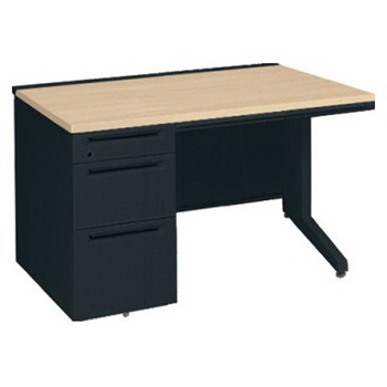 アドバンス 左片袖3段B5 中央引出し付(A3対応) コンセント対応タイプ L脚 オカムラ(岡村製作所)