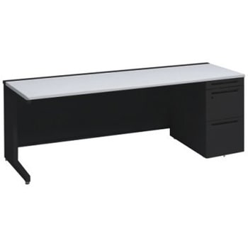 アドバンス 右片袖 中央引出し無 標準タイプ L脚 オカムラ(岡村製作所)