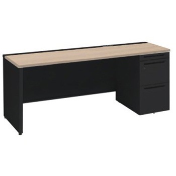 アドバンス 右片袖 中央引出し無 コンセント対応タイプ パネル脚 オカムラ(岡村製作所)