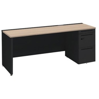 アドバンス 右片袖 中央引出し無 コンセント対応 ダイヤル錠タイプ パネル脚 オカムラ(岡村製作所)