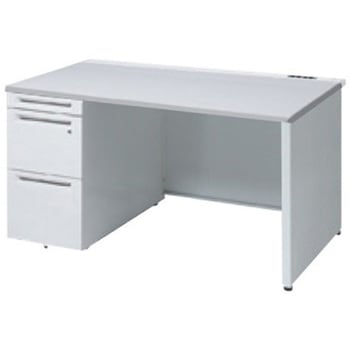 アドバンス 左片袖 中央引出し無 コンセント対応タイプ パネル脚 オカムラ(岡村製作所)