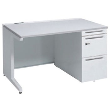 アドバンス 右片袖 中央引出し無 コンセント対応 ダイヤル錠タイプ L脚 オカムラ(岡村製作所)