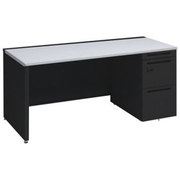 アドバンス 右片袖 中央引出し無 スタンダード ダイヤル錠タイプ パネル脚 オカムラ(岡村製作所)