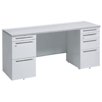 アドバンス 両袖机 4段 中央引出し無 スタンダードタイプ オカムラ(岡村製作所)