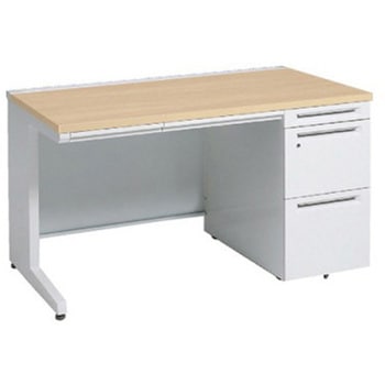 アドバンス 右片袖 中央引出し付(A3対応) コンセント対応タイプ L脚 オカムラ(岡村製作所)