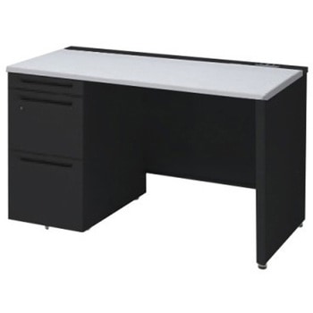 アドバンス 左片袖 中央引出し無 コンセント対応タイプ パネル脚 オカムラ(岡村製作所)