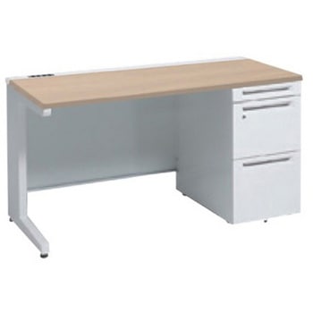 アドバンス 右片袖 中央引出し無 コンセント対応タイプ L脚 オカムラ(岡村製作所)