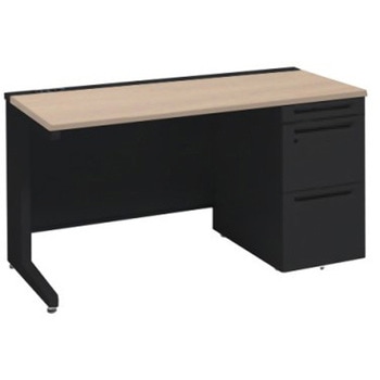 アドバンス 右片袖 中央引出し無 コンセント対応タイプ L脚 オカムラ(岡村製作所)